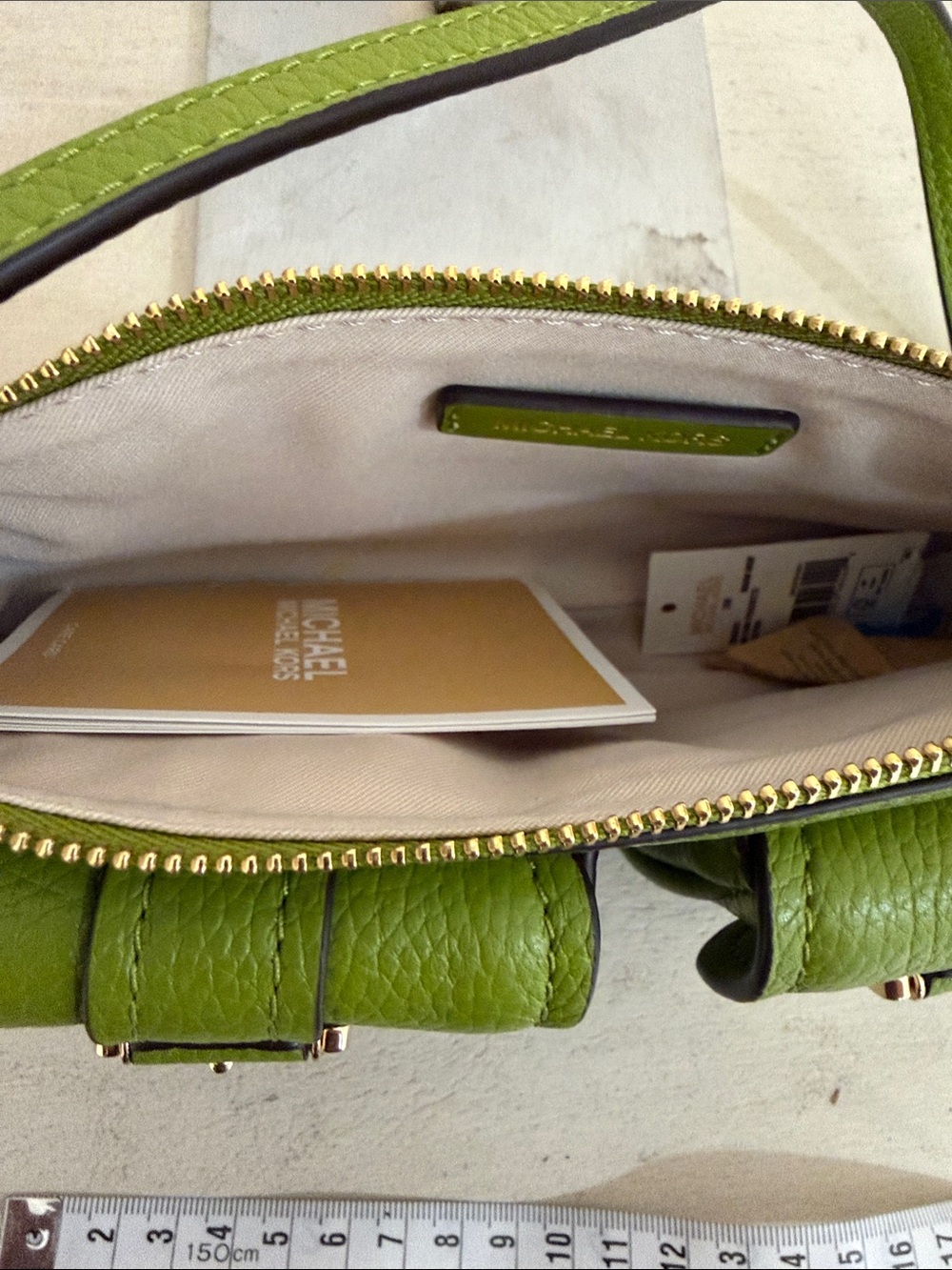 Michael Kors Green Leather Double Pocket Mini Shoulder Bag - Picture 5 of 5